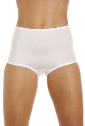 Camille Womens Two Pack Smooth High Waist White Control Briefs 10
