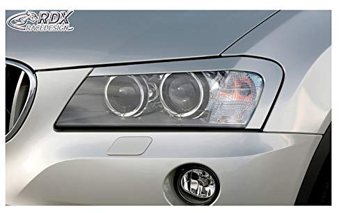 Spoilers de phares compatible avec BMW X3 F25 2010-2014 (ABS), Non laqué.