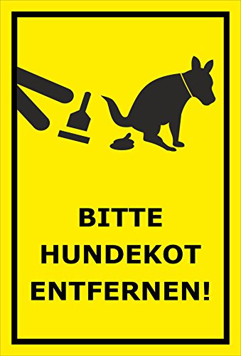 Melis-Folienwerkstatt Aufkleber - Bitte Hundekot entfernen - 15x10cm – 20 VAR S00187-029-C