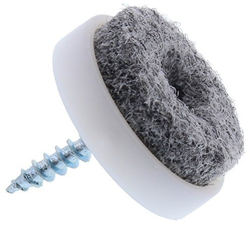 10x Filzgleiter Rund für Stühle zum Schrauben Möbelgleiter (24mm)
