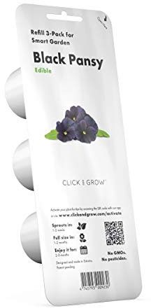 Click & Grow, Ricambio Vasi di Terriccio di Viola Nera, Confezione con 3 Capsule
