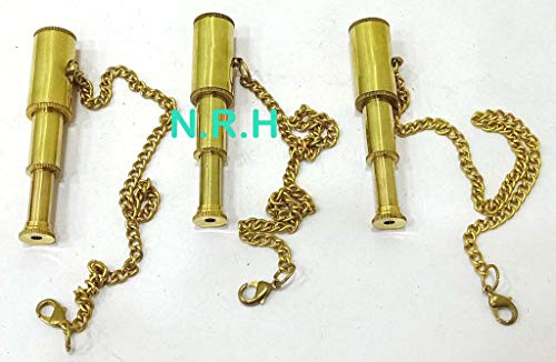 Schlüsselanhänger-Set, 7,6 cm, aus Messing, nautische Dekoration, Dekoration und Geschenk, 3 Stück