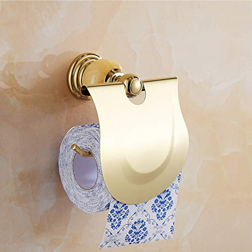 YHSGY Klopapierhalterung Edelstahlrolle Papierhalter Toilettenpapier Handtuchhalter Antiker Toilettenpapierhalter Badezimmer Goldener Toilettenpapierhalter