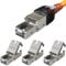 Connecteur RJ45 sans Outil Cat 6a Fiche Mâle Réseau 10Gbit/s Fiche à Sertir Blindée avec Connexion LSA pour câble ethernet Cat 7 Cat6a Cat6 8 pôles Plug | 4 pièces