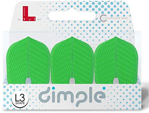 Lstyle l3 pro dimple kleine standardform: geformt, kunststoff und leicht, limettengr?n