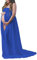 BUOYDM Femme Enceinte Robe en Maternité Mousseline Sexy Grossesse Bandeau Robe pour Maternité Photo Shoot pour Plage Wedding Cocktails Soirée (Taille Unique, D-Bleu 2)