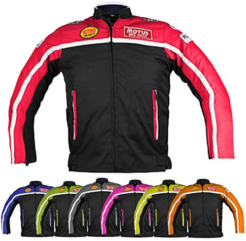 KEROZEN - Chaqueta de protección infantil infantil para motocross (8 años, amarillo florescente), rojo, 16 años