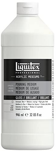 Liquitex 8870513 Gieß- und Pouringmedium, wasserfest, nicht-vergilbend, flexibel, erhöht den Farbfluss - Gießmedium für Acrylfarben 946ml Flasche