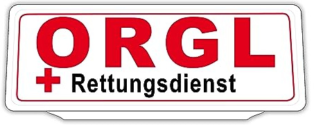 SIGNAL SAFETY Clip Klemmschild Einsatzschild für Die Sonnenblende | Dienstschild | ORGL Rettungsdienst Retroreflektierend