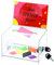 myourvann Acrylic Spendenkasten Ballotkasten Wahlurne Abschließbare Vorschlagskasten mit Zeichenhalter für Abstimmungen, Gewinnspiele, Wettbewerbe - Clear
