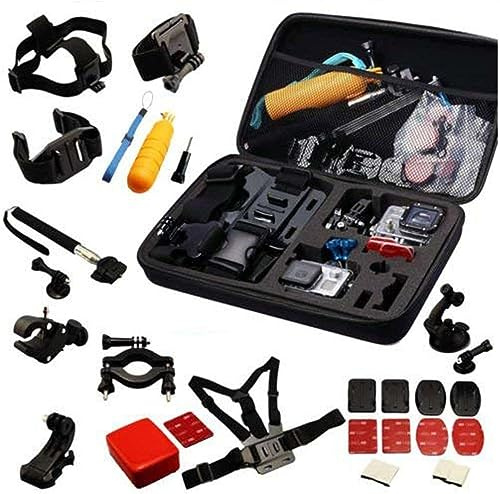 Navitech 30-in-1 Action Camera Accessories Combo Kit with EVA Case - Compatible With KAISER BAAS X450 4K Action Camera