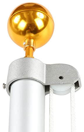 Yardwe Fahnenmast Zubehör Aluminiumguss Fahnenmast Endkappe Mit Seilführung Für Stationären LKW Einfache Montage Passend Für Fahnenstangen Bis 11.00X6.00X5.00cm 1 Stück