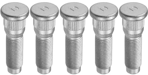 A ABSOPRO Écrou De Roue À Goujon 1/2-20 pour Jeep Wrangler 11-17 5 Pièces | Acier Chromé, Ton Argent, Pour Jeep Liberty 2008-2012, Pour Dodge Nitro 2007-2011, No.68003282Aa, Longueur De Filetage 26Mm