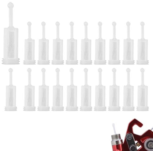 JTKREW 20 Pièces Filtre à Peinture Filtre à Pulvérisation par Gravité Filtre HVLP Pistolet de Filtre à Pulvérisation HVLP Jetable Taille Universelle Convient à la Plupart