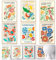 HEKOBAG Flower Market Poster, 6 Stück Blumen-Wandpostern 30 x 21 cm Stilvolles Blumen Bilder A4 Poster Flower Kunstdrucke Blumenposter für Wohnzimmer Minimalistische Blumen Poster