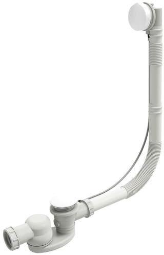 Vidage baignoire extra plat JACOB DELAFON câble long (1m) Blanc mat