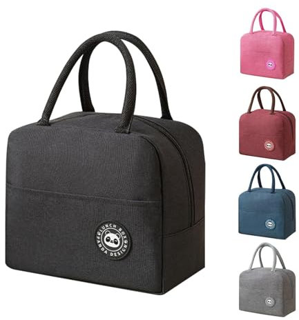 BRYN Kühltasche Klein 5.6L, Kleine Kühltasche Faltbar, Lunchtasche für Unterwegs, Strand, Arbeit, Schule, Reisen, Camping, Picknick(Schwarz)