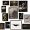 KBKBART Dark Academia Decor, Gothic Home Decor, Vintage Dark Moody Decor Wall Art Prints for Wall Witchy Poster for Room Aesthetic, Victorian Goth Painting for Halloween Dorm Gallery Bathroom