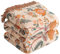 SESoftexly Boho Decke 100% Baumwolle – Doppelseitige Musselin Tagesdecke 150x200cm, Kuschelige Sofadecke & Bettüberwurf, Aesthetic Design, Ideal für Wohnzimmer & Schlafzimmer, Orange/Grün