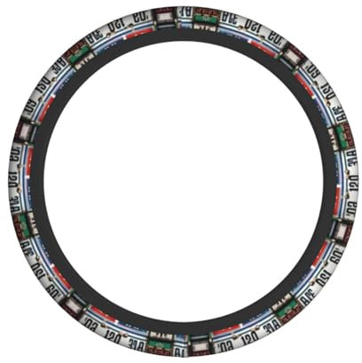 Altes Nummernschild, elastischer Lenkradbezug, Stoff, Lenkradbezug, Automobilzubehör
