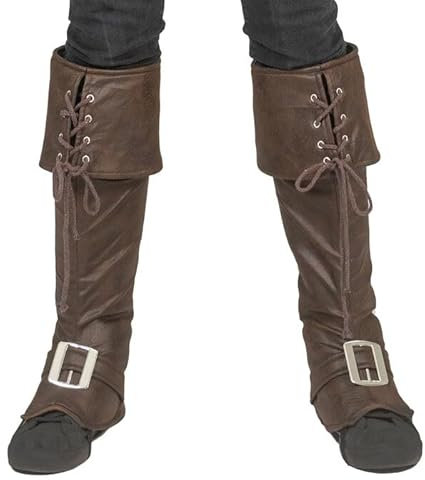 CREATIV DISCOUNT NEU Stiefelstulpen/Gamaschen Deluxe, braun, Einheitsgröße, Überzieher für Schuhe