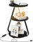 ARTETHYS Side Table, Small Round Coffee Table with 3 Color LED Lights, End Table with 3 Tier Storage Shelves, Bedside Sofa Side Tables for Living Room Bedroom, Black