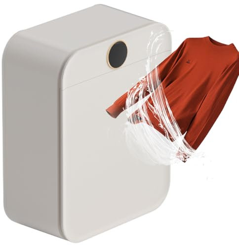 Secadora de Ropa pequeña, Secadora de Ropa compacta de 8 litros para Uso en encimera o Montaje en Pared con Pantalla táctil Inteligente, Temporizador y 2 configuraciones de Calor, Secadora rotativa