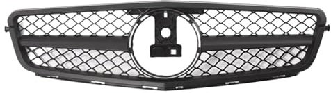 GLILAR Kühlergrille Kompatibel Mit Benz Für W204 C180 C250 C350 2008–2014 C-Klasse, Auto-Frontstoßstangengrill, Kühlergrill, Renngrills, Frontstoßstangen-Haubengrill(AMG Matte Black)
