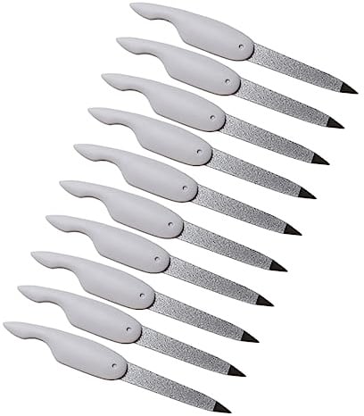 Healvian 10 Stück Klappbare Nagelfeilen Doppelseitig Nagelpuffer Tragbar Maniküre Für Naturnägel Acrylnägel Nagelpflege