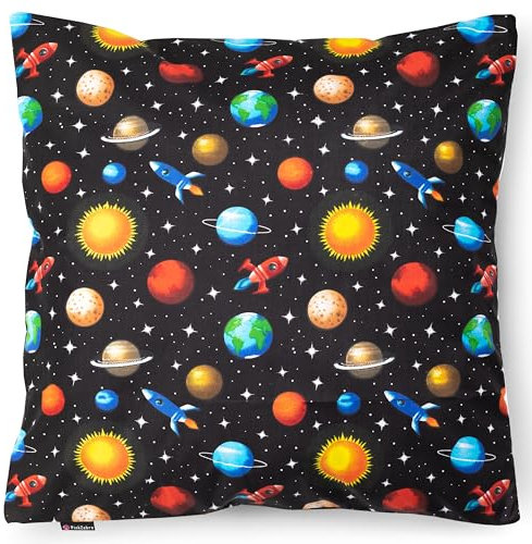 PinkZebra Baby & Kinderbettwäsche: Decke 100 x 135 cm + Kissen 40 x 60 cm, für Mäcchen & Jungs aus 100% Baumwolle, Bettwäsche Öko-Tex Standard 100, Made in EU, Kosmos