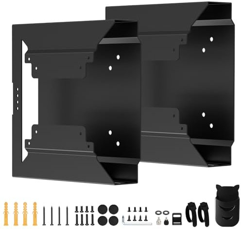 2-Pack Mini PC Mount for HP Wall VESA Under Desk Mount or Mount to a Monitor Arm for HP EliteDesk 800 G4 G3 G5 G9 EliteDesk 705 805, HP Pro Mini 400 260, HP ProDesk 400 405 600 Mini PC with Pen Holder