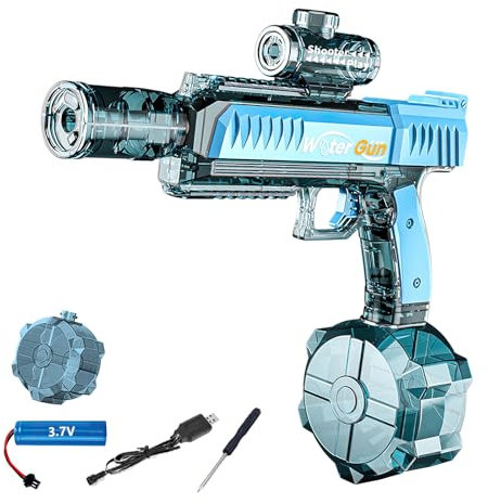 2025 new Electric Water Guns,500CC Large Capacity Water Gun,Water Gun Toys for Kids Adult Powerful Water Pistol,32 Inch Long Range Squirt Toys for Swimming Pool Beach Party (Blue)