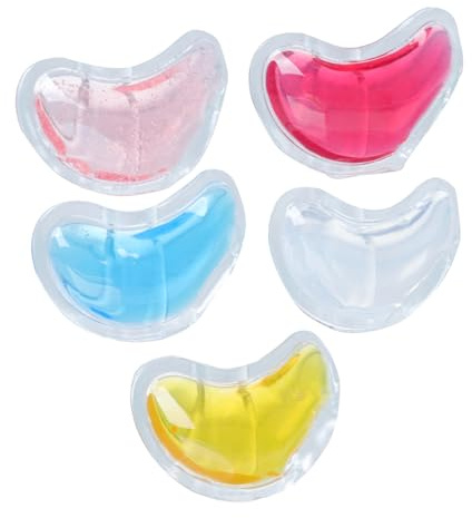 HAKIDZEL 5 Stück-pack Gel Augenpads aus Pvc 6,5cm U-förmige Gelkissen zur Augenpflege Kühlend und Wärmend zur Linderung von Augenmüdigkeit