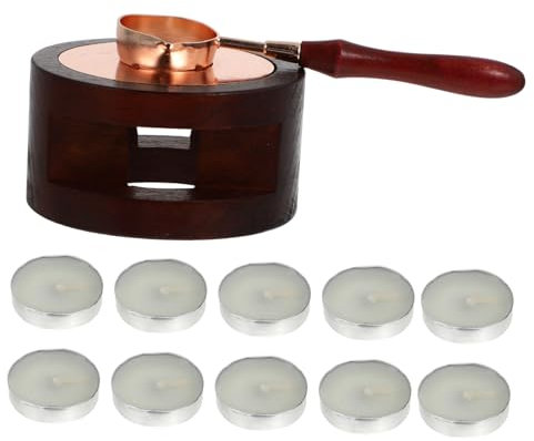 OSALADI Wachs Schmelzofen Wachssiegelperlen Diy Einladungen und Briefe Weiße Wachskugeln Roségoldener