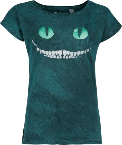 Alice im Wunderland Cheshire Cat Smile Frauen T-Shirt Petrol