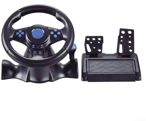 USB-Lenkrad-Controller für Switch für Xbox für 360, PS4, PS3 und PC, mit Vibrationsmotor und ergonomischer ABS-Konstruktion (4-in-1)