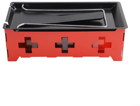 Ensemble de raclette à fromage portable 18,5 x 6 x 9 cm avec poignée en bois pour faire fondre et servir facilement la poêle en acier au carbone pour l'intérieur et l'extérieur