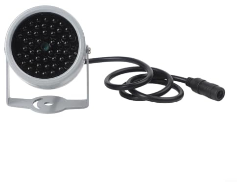 940NM Infrarot LED Strahler mit 48 LEDs für Überwachungskamera, IR Aufhelllicht 5-10m Reichweite, Wetterfestes Aluminium Gehäuse -20 bis 50 Grad für Außenbereich Nachtvision CCTV System
