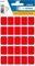 HERMA 3662 Vielzweck-Etiketten, 125 Stück, 15 x 20 mm, 25 pro Bogen, selbstklebend, Haushaltsetiketten zum Beschriften für Kalender Planer Basteln, matt, blanko Papier Klebeetiketten Aufkleber, rot