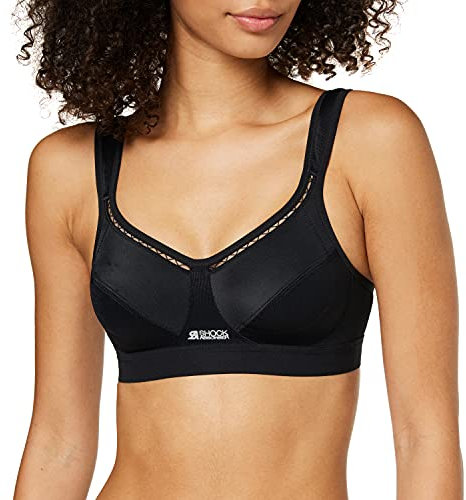 Champion Women's Shock Absorber SN102 Active Classic Support Bra Sports Bra, Black, 32B