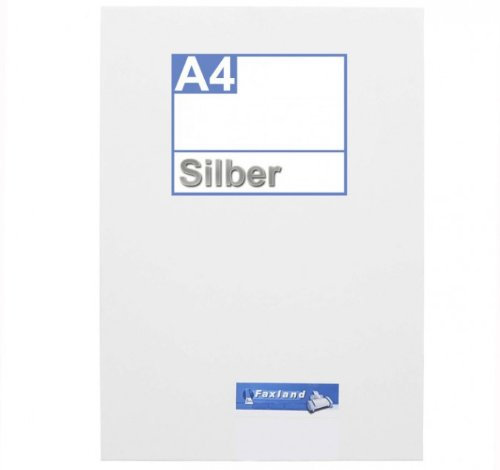 Klebefolie 10 x DIN A4 silber - Druckerfolie, klebend, zum bedrucken, Wetterfest, Wasserfest für Laserdrucker, Outdoor