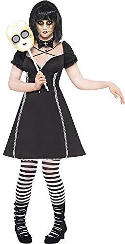 Smiffys, Damen Horror Puppe, Kleid und Maske, Größe: S, 21586