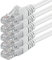 1aTTack.de 5X 0,25m Câble Réseau Cat6 Cat 6 - RJ45 Ethernet LAN DSL Routeur Modem - Blanc