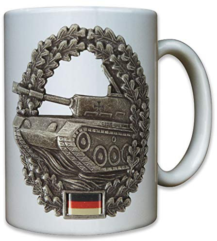 Panzer Abzeichen Bundeswehr Barett Kampfpanzer Leopard Wappen - Tasse #9551