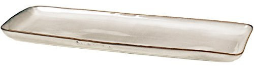 Broste Copenhagen 14533036 Nordic Sand Kuchenteller, Steinzeug, Creme, 12,5 x 35cm