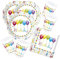 52-teiliges Party-Set Happy Birthday Streamers - Motiv: Luftballons - Teller Becher Servietten für 16 Kinder