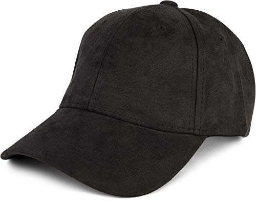 styleBREAKER 6-Panel Cap in Veloursleder Optik, Wildleder Optik, Baseball Cap, verstellbar, Unisex 04023049, Farbe:Schwarz