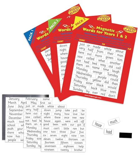 National Literacy Strategy Magnetic Words for Years 1&2 TRIPLE PACK (Packs 1, 2 & 3) Key Stage 1