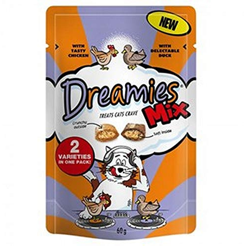 Dreamies Katzensnack Mix mit Huhn und Ente 6er Pack (6 x 60g)