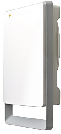 Radialight® Termoventilatore Bagno Elettrico Eco FOLIO Timer Programmabile Riscaldatore Basso Consumo Risparmio Energetico con Barra Portasalviette 1800W 230V Bianco Lucido/Grigio